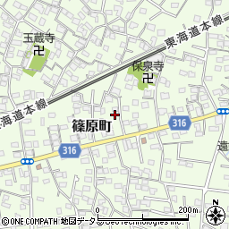静岡県浜松市中央区篠原町3922周辺の地図