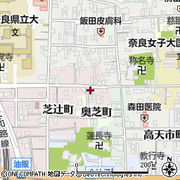 奈良県奈良市芝辻町850周辺の地図