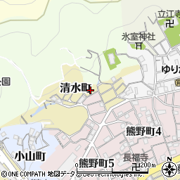 兵庫県神戸市兵庫区清水町周辺の地図