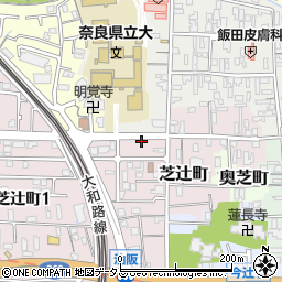 奈良県奈良市芝辻町11-14周辺の地図