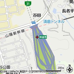 兵庫県神戸市須磨区車西山周辺の地図