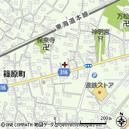 静岡県浜松市中央区篠原町3905周辺の地図