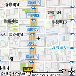 肥後銀行大阪支店周辺の地図