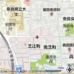 奈良県奈良市芝辻北町周辺の地図