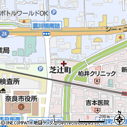奈良県奈良市芝辻西町周辺の地図