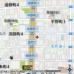 但馬銀行大阪支店周辺の地図
