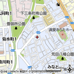 兵庫県神戸市兵庫区荒田町3丁目62周辺の地図