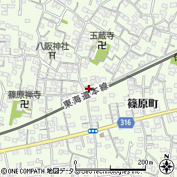 静岡県浜松市中央区篠原町3871周辺の地図