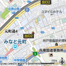 ローソンストア１００神戸栄町通店周辺の地図