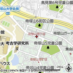 帝塚山四丁目周辺の地図