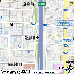 大阪府大阪市中央区淡路町1丁目1周辺の地図