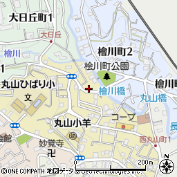 兵庫県神戸市長田区西丸山町2丁目8-2周辺の地図