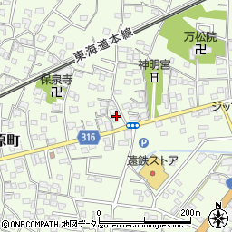 静岡県浜松市中央区篠原町3902周辺の地図