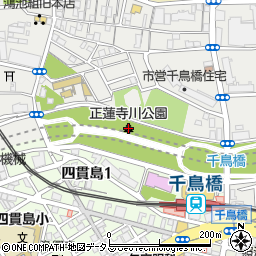 正蓮寺川公園周辺の地図