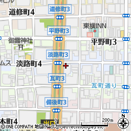 千葉銀行大阪支店周辺の地図