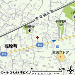 静岡県浜松市中央区篠原町3910周辺の地図