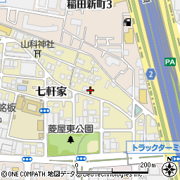 大阪府東大阪市七軒家10-15周辺の地図
