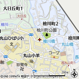 兵庫県神戸市長田区西丸山町2丁目8-9周辺の地図
