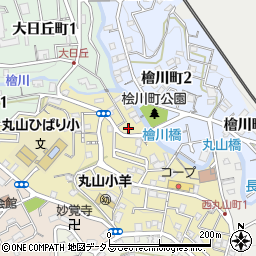 兵庫県神戸市長田区西丸山町2丁目8周辺の地図