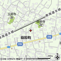 静岡県浜松市中央区篠原町3893周辺の地図