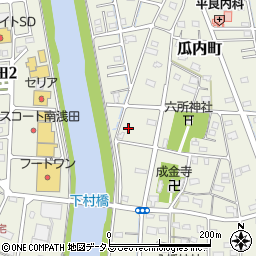 静岡県浜松市中央区瓜内町633周辺の地図
