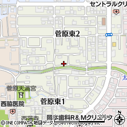 奈良県奈良市菅原東周辺の地図