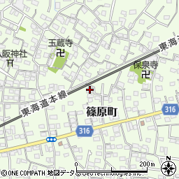 静岡県浜松市中央区篠原町3881周辺の地図
