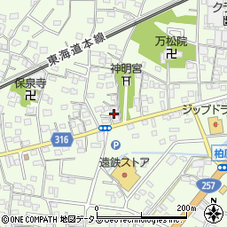 静岡県浜松市中央区篠原町1168周辺の地図