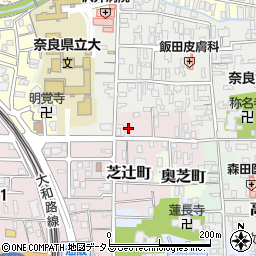 奈良県奈良市芝辻町877周辺の地図