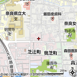 奈良県奈良市芝辻町874周辺の地図