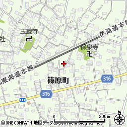 静岡県浜松市中央区篠原町3890周辺の地図