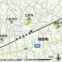静岡県浜松市中央区篠原町3875周辺の地図