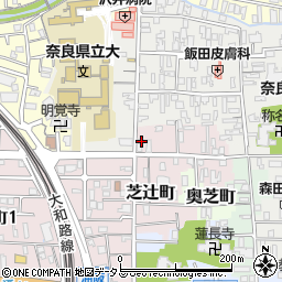 奈良県奈良市芝辻町878-2周辺の地図