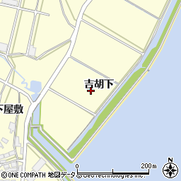 愛知県田原市吉胡町吉胡下周辺の地図