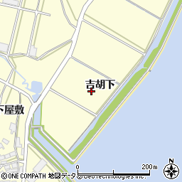 愛知県田原市吉胡町（吉胡下）周辺の地図