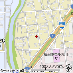 静岡県浜松市中央区芳川町592周辺の地図