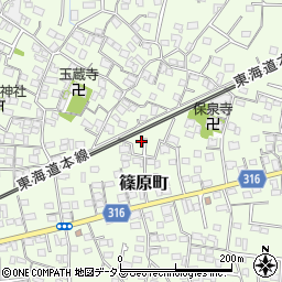 静岡県浜松市中央区篠原町3888周辺の地図