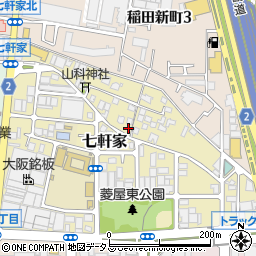 大阪府東大阪市七軒家9-1周辺の地図
