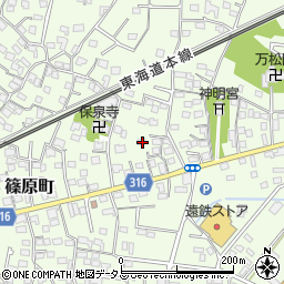 静岡県浜松市中央区篠原町3900周辺の地図