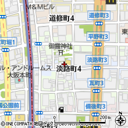 ダイドーメゾン大阪御堂筋周辺の地図
