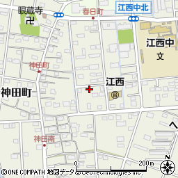 静岡県浜松市中央区神田町周辺の地図