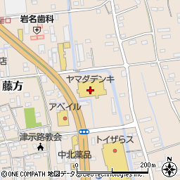 ヤマダデンキ津店周辺の地図