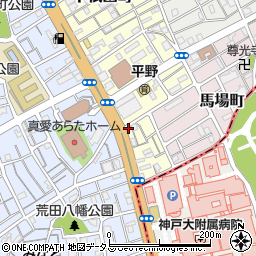 タイムズ神戸下祇園町駐車場周辺の地図