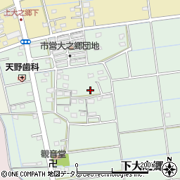 静岡県磐田市下大之郷周辺の地図