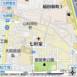 大阪府東大阪市七軒家9-4周辺の地図