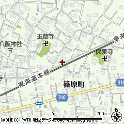 静岡県浜松市中央区篠原町3882周辺の地図