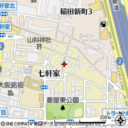 大阪府東大阪市七軒家10-24周辺の地図