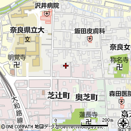 奈良県奈良市芝辻町24周辺の地図