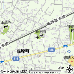 静岡県浜松市中央区篠原町3897周辺の地図