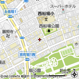 大阪府大阪市西区京町堀1丁目周辺の地図